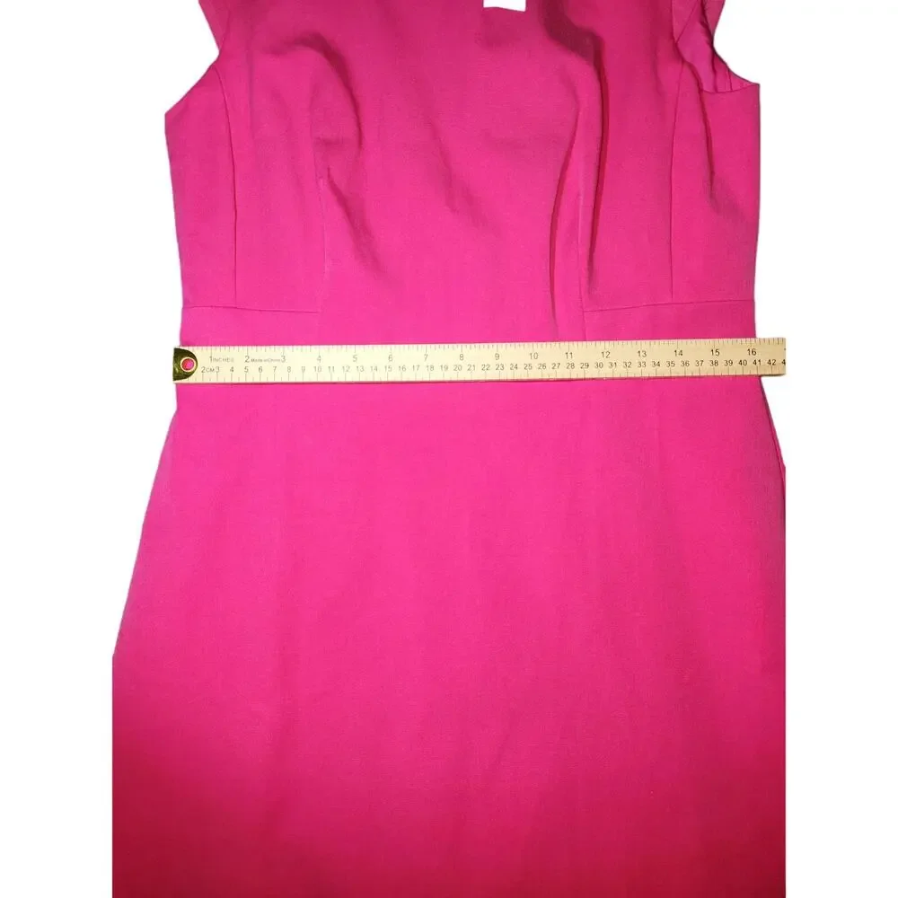 Ann Taylor Cap Sleeve Flare Dress Size 10 Color Magenta NWT A1.15